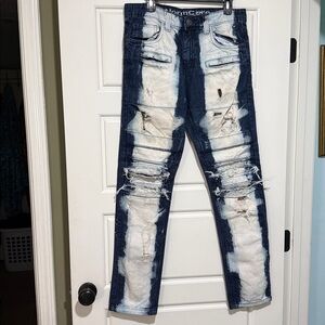 BKE distressed Jake 32x32 distressed straight leg normcore jeans